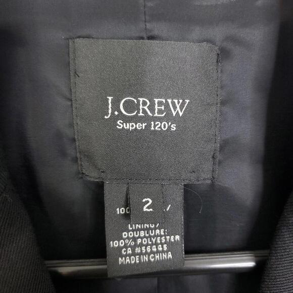 J Crew Blazer Womens 2 Super 120s Wool Career Office 2 Button Professional - Picture 5 of 10